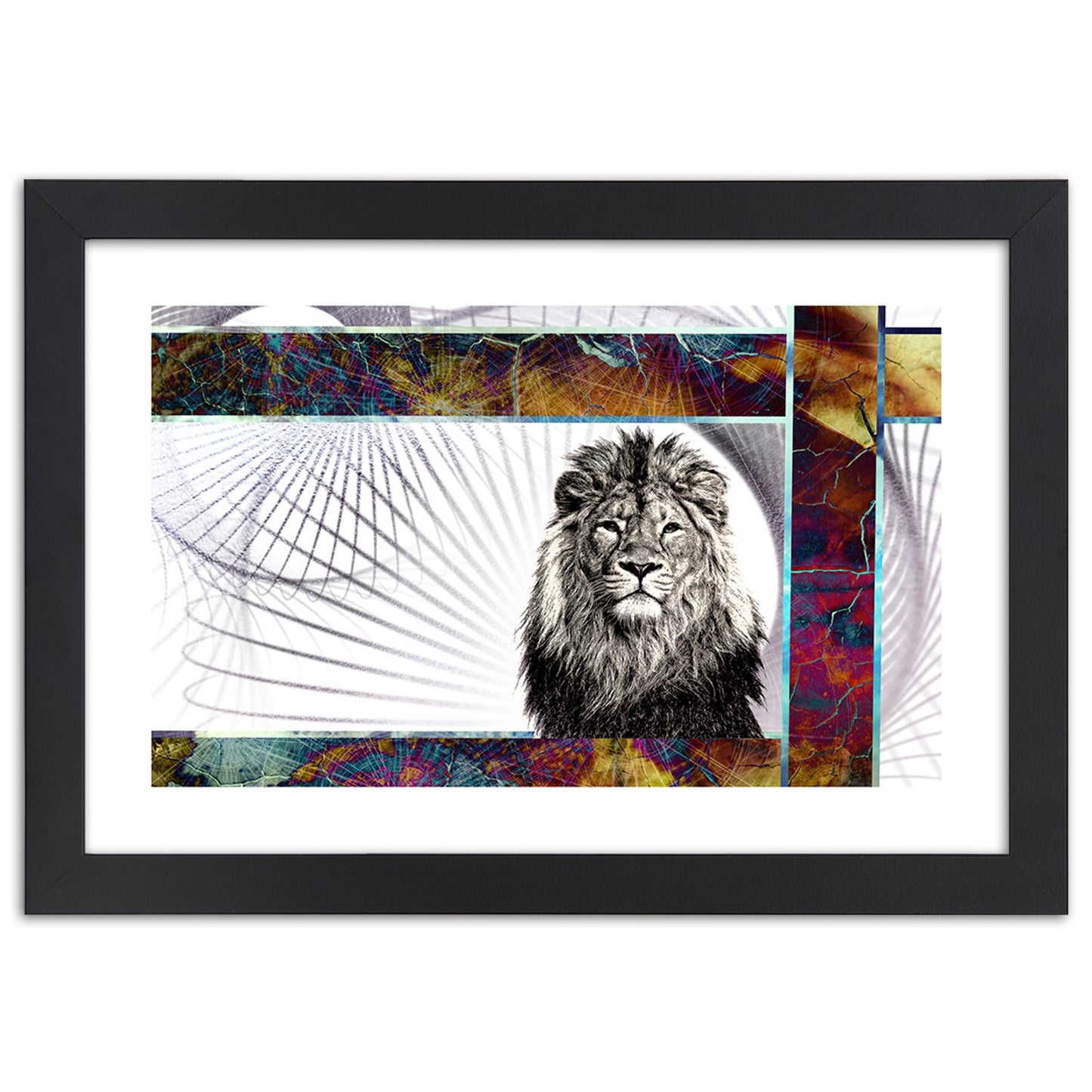 Picture in frame, Majestic lion