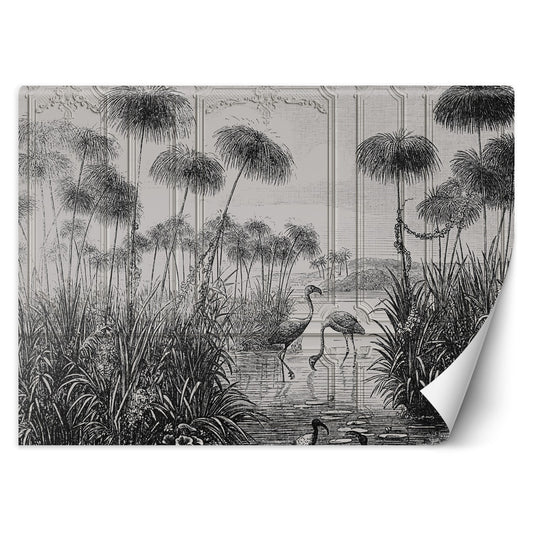 Wallpaper, Birds in a pond