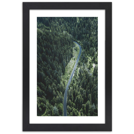 Picture in frame, Road in the forest