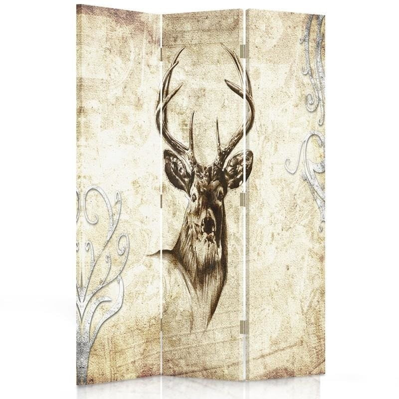 Room divider, Deer in sepia