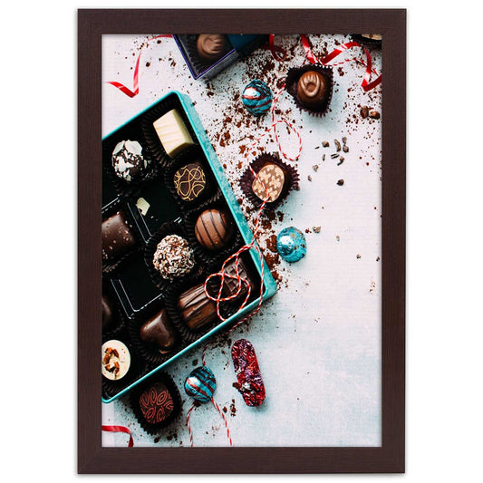 Picture in frame, Colorful pralines