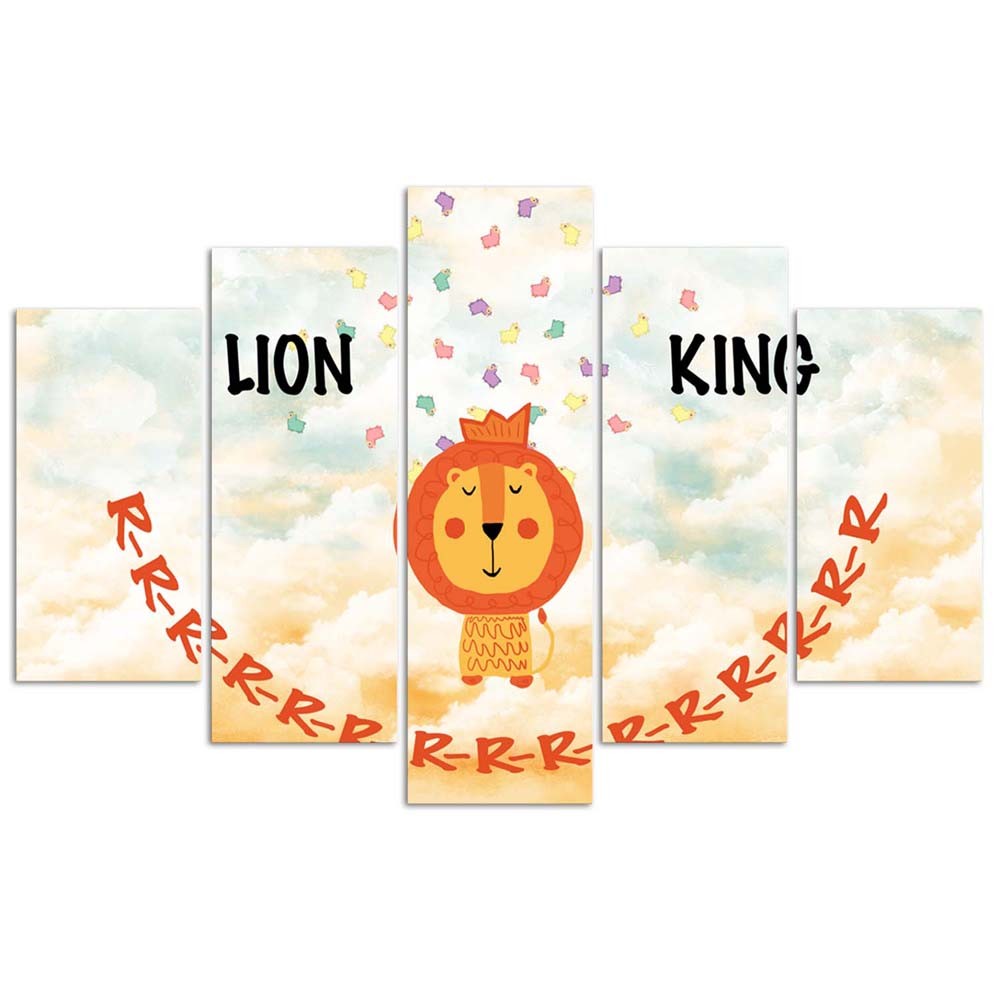 Deco panel, Lion king, 5-part