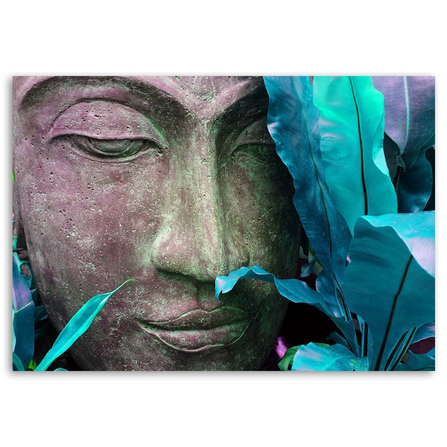 Deco panel, Buddha's face with a leaf, 1-panel