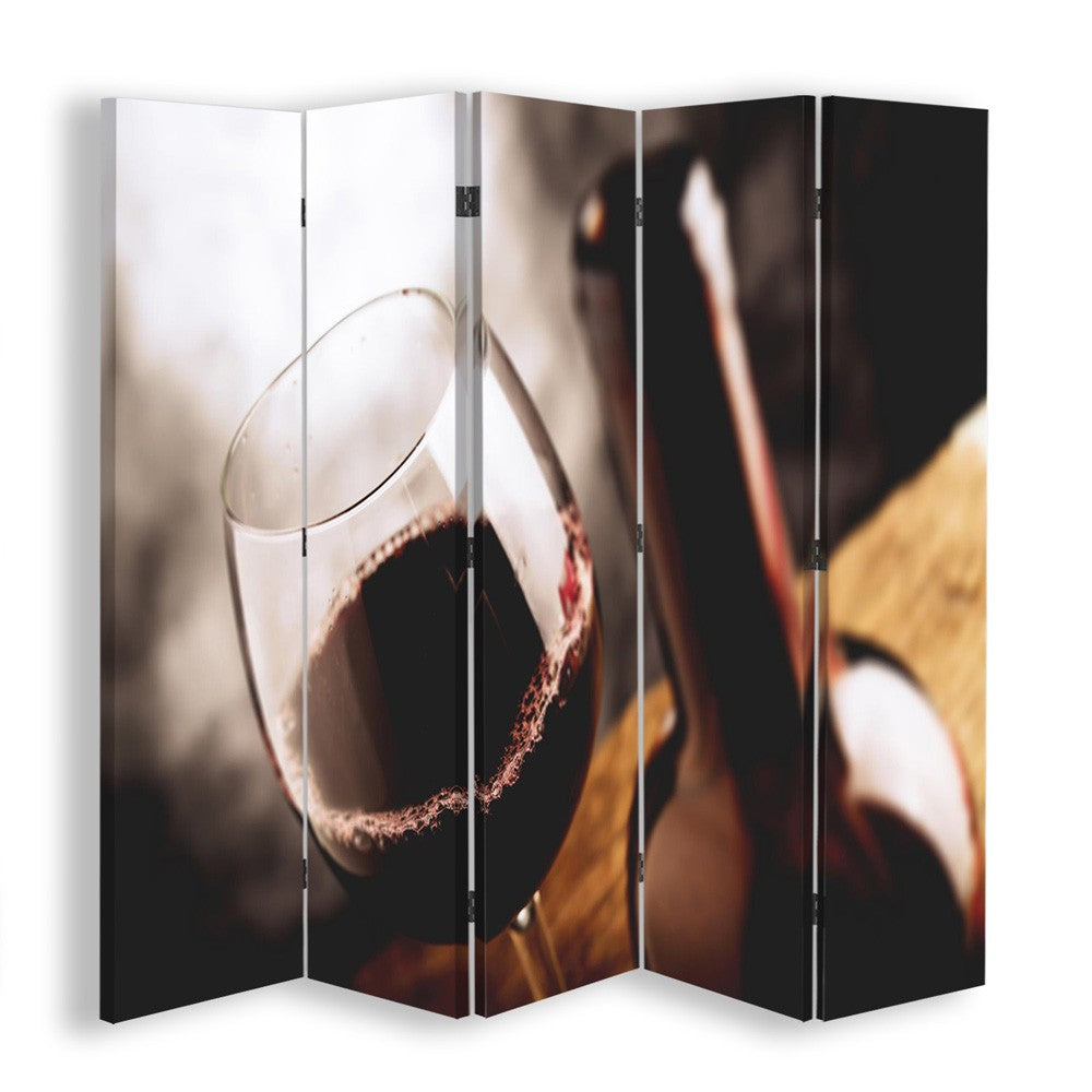 Room divider, Glass of dry wine