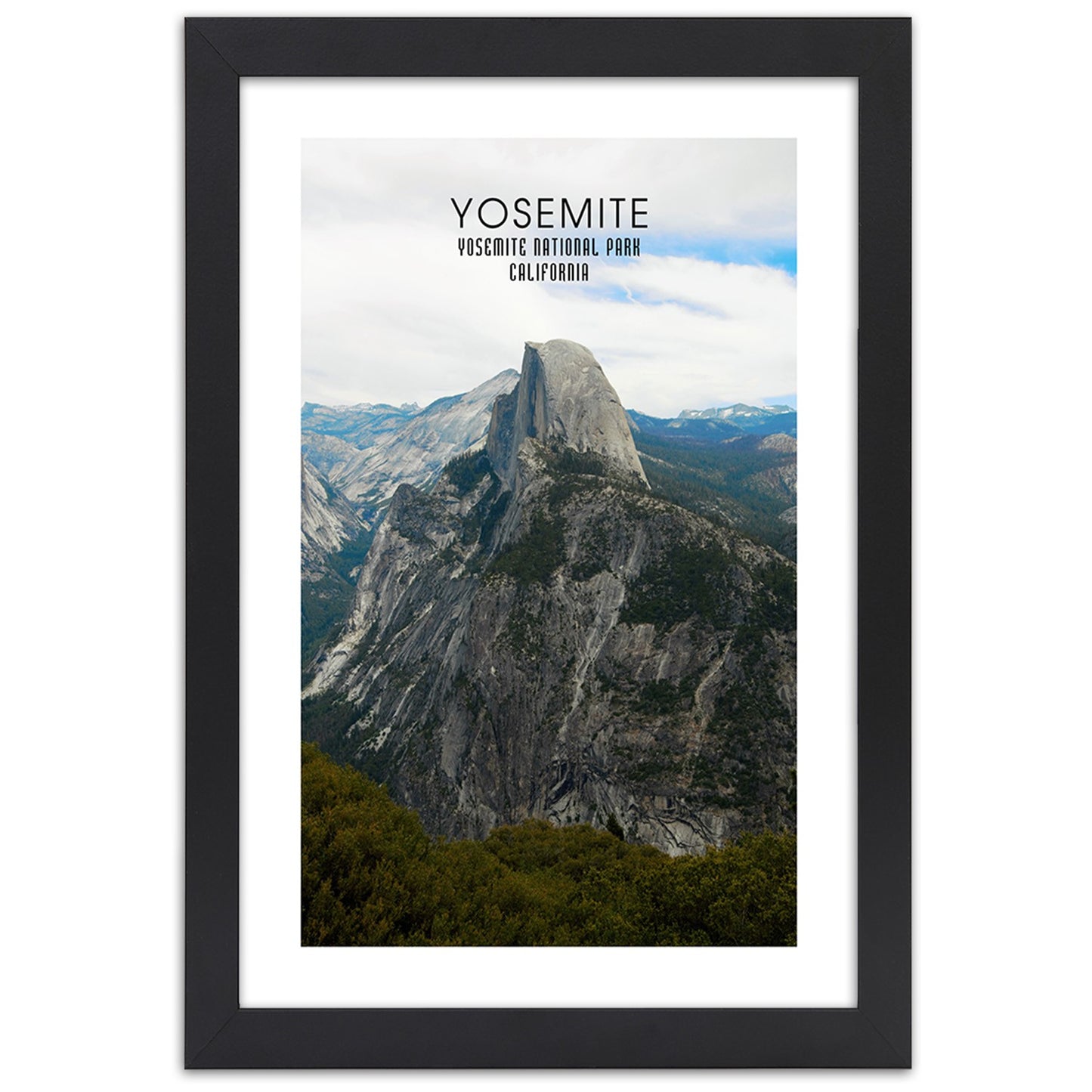 Picture in frame, Rock in yosemite national park