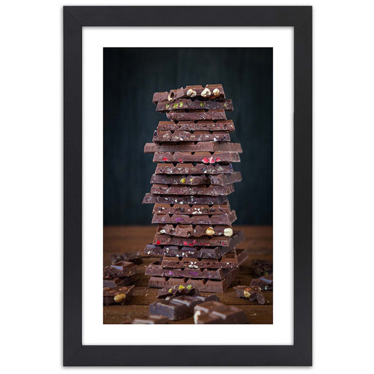 Picture in frame, Tower of dessert chocolate