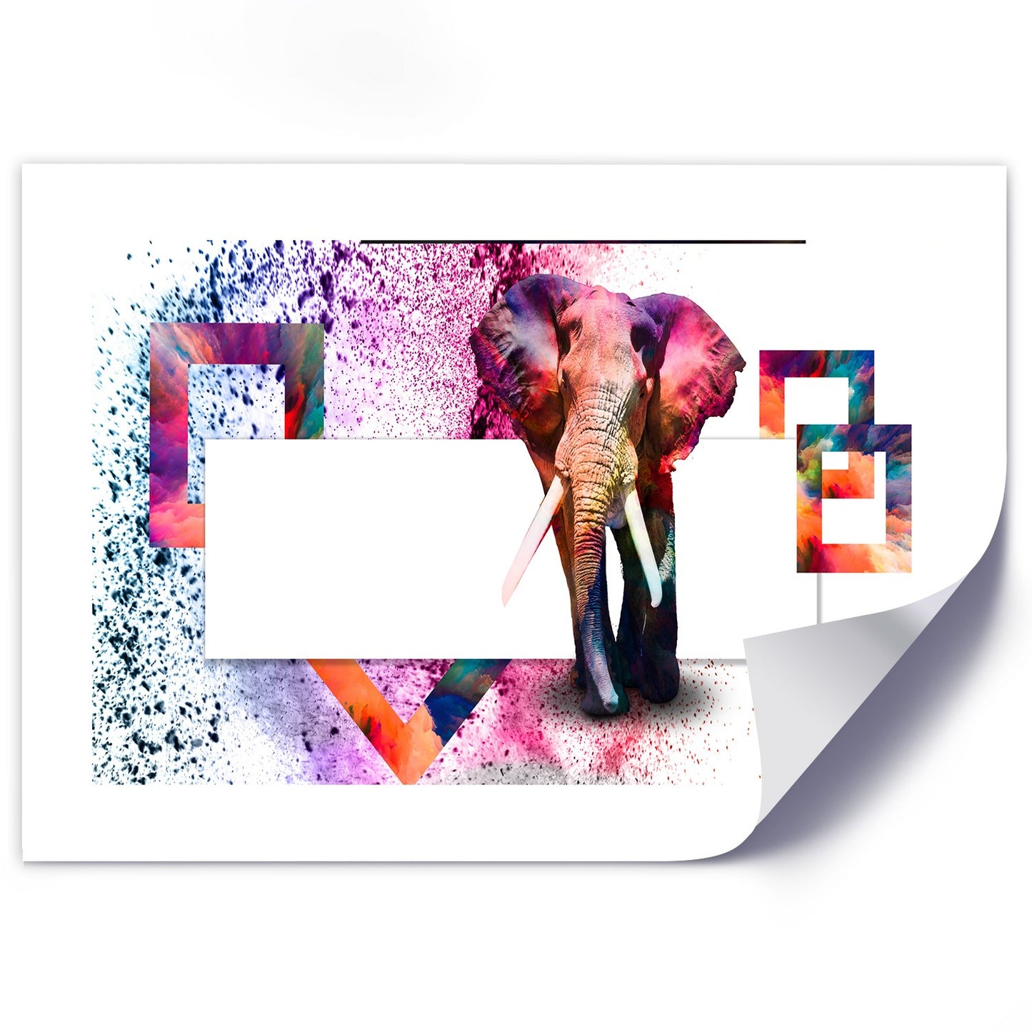 Poster, Colourful elephant