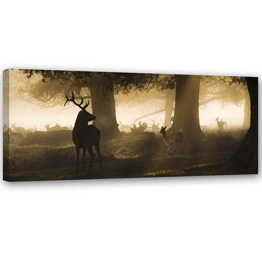 Canvas, Deer in the mist
