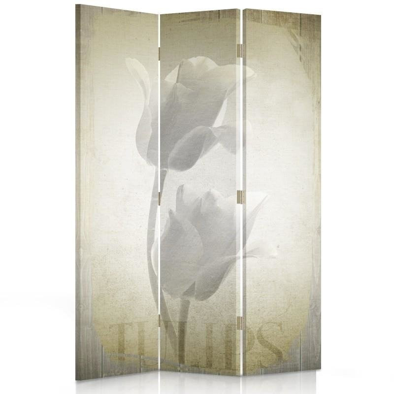 Room divider, Retro-style tulips