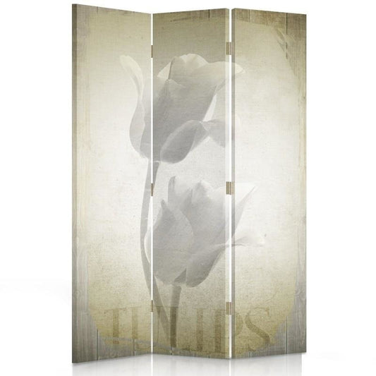 Room divider, Retro-style tulips