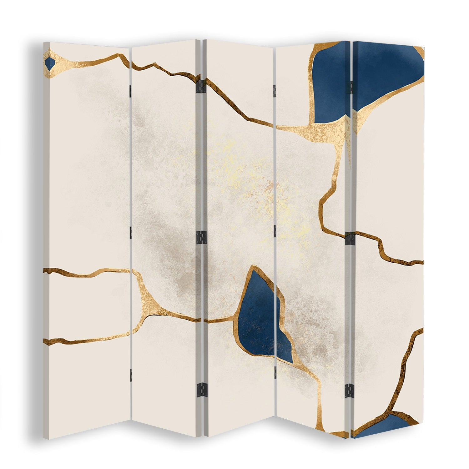 Room divider, Blue-golden lines