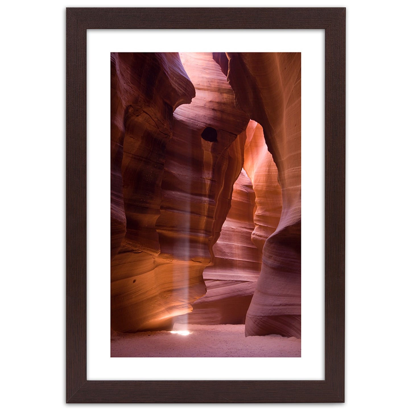 Picture in frame, Sunrays in a cave