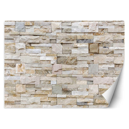 Wallpaper, Beige sandstone wall