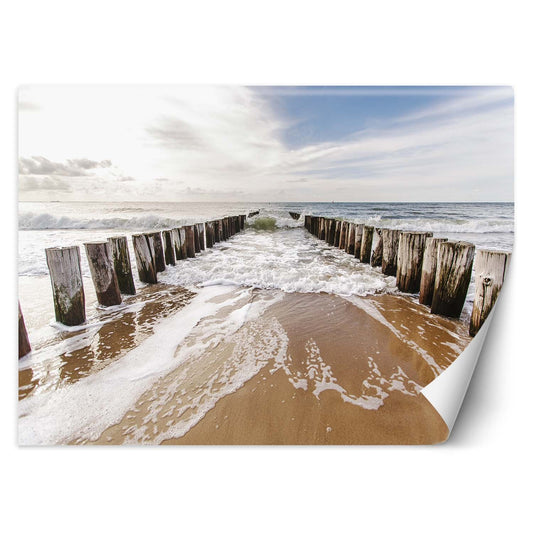 Wallpaper, Breakwaters on the beach