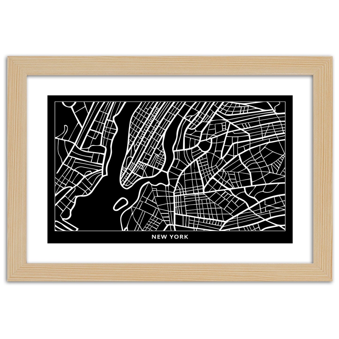 Picture in frame, City plan new york