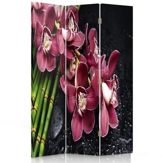 Room divider, Orchid with bamboo