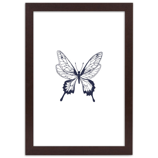 Picture in frame, Drawn butterfly