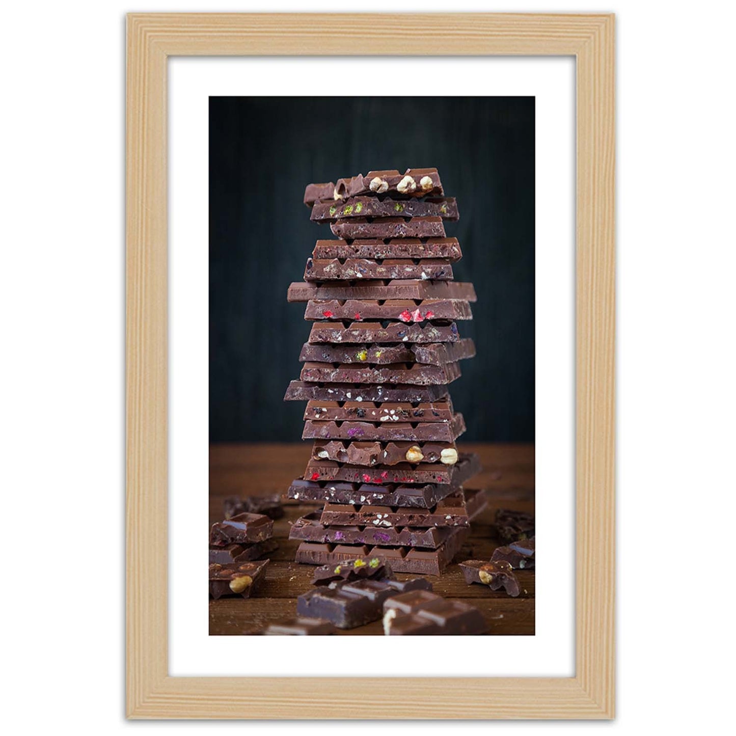 Picture in frame, Tower of dessert chocolate