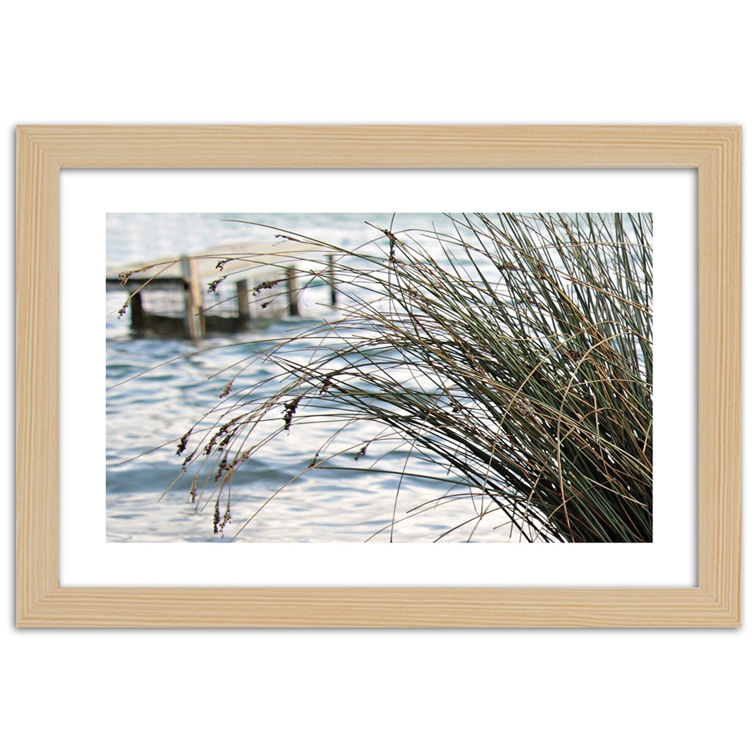 Picture in frame, Jetty on the sea