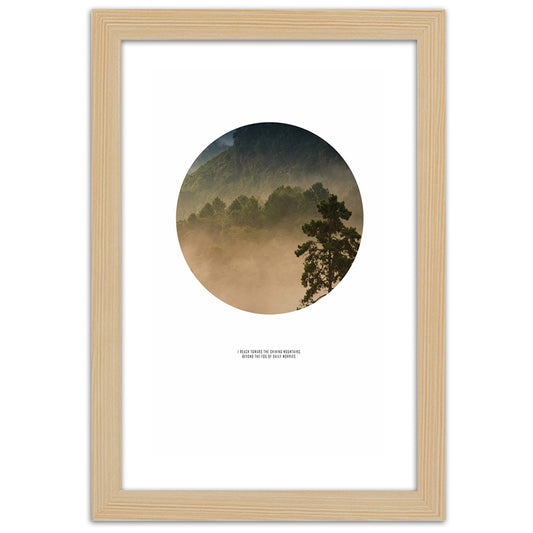 Picture in frame, Forest in a circle