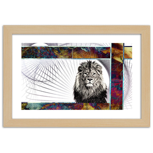 Picture in frame, Majestic lion