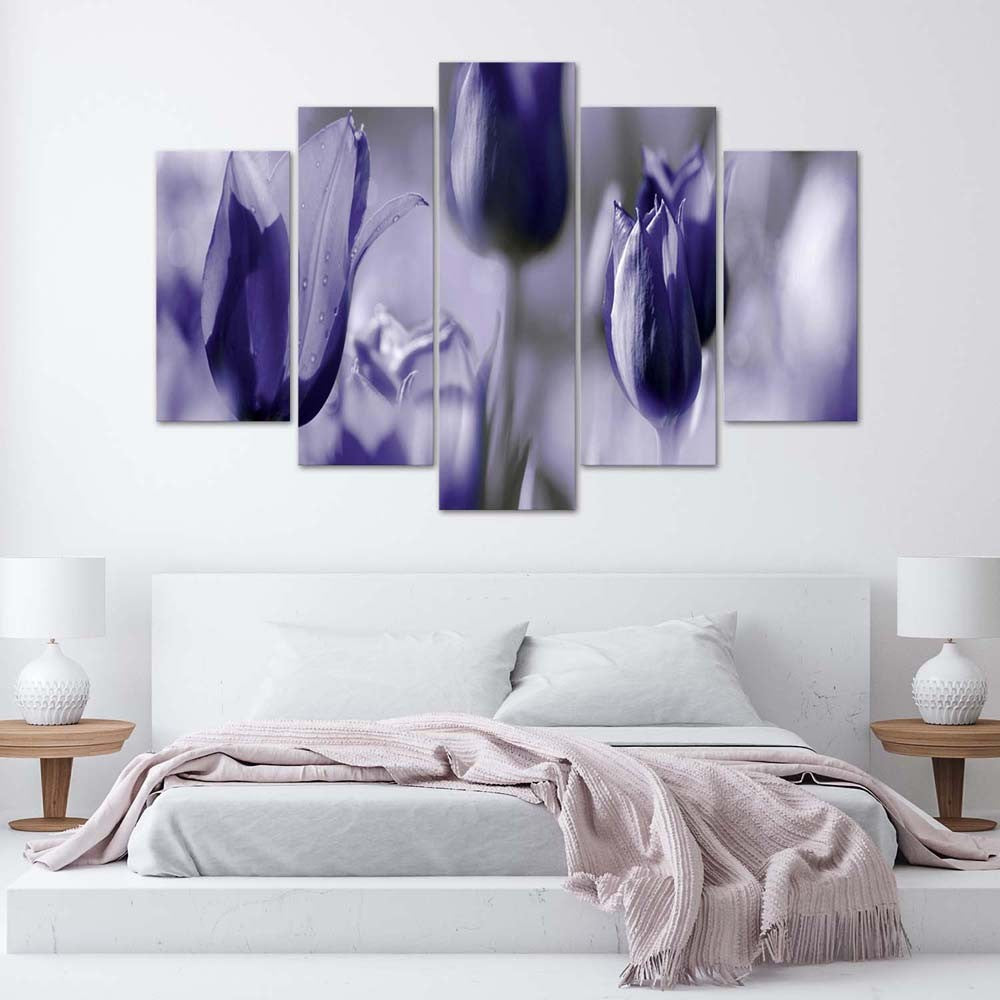 Paveikslai Ant Drobės Violetinės Tulpės
