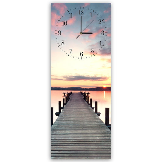 Wall clock, Pier at sunset