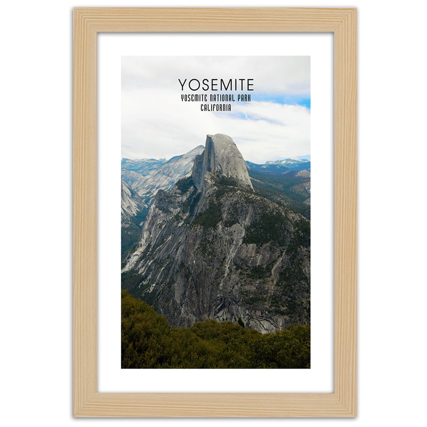 Picture in frame, Rock in yosemite national park