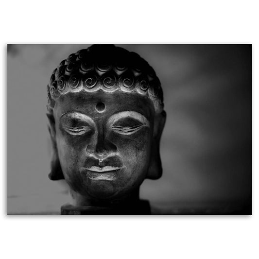 Deco panel, Illuminated buddha head, 1-panel