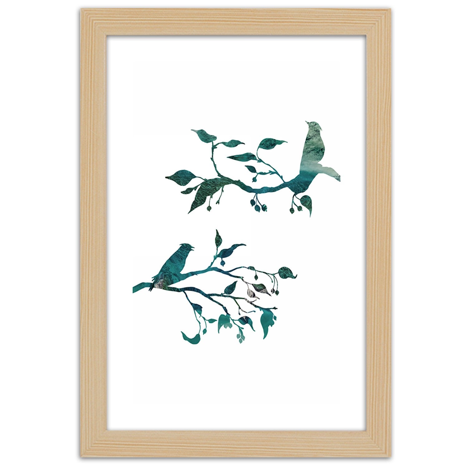 Picture in frame, Birds on branches