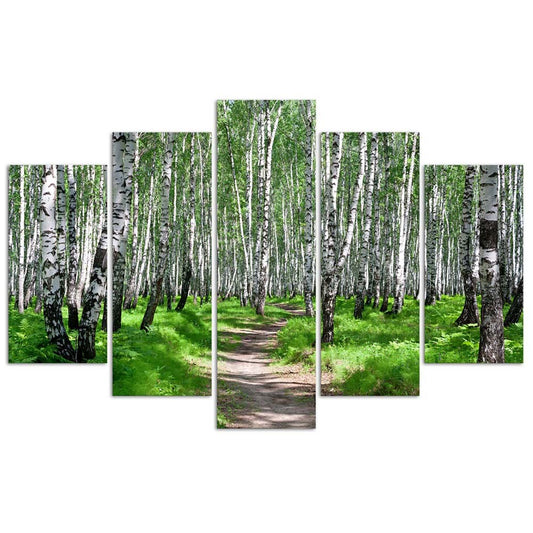 Deco panel, Birch forest, 5 images