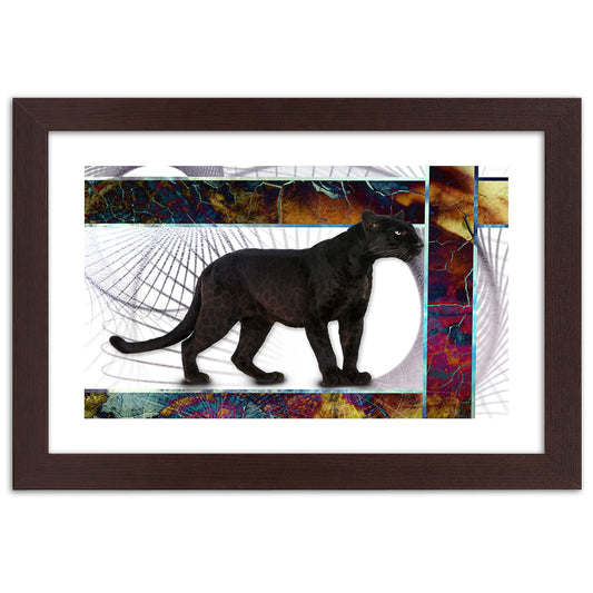 Picture in frame, Attentive panther
