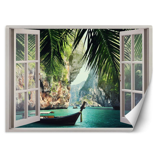 Wallpaper, Window overlooking paradise bay