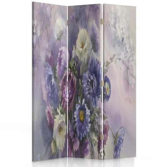 Room divider, Purple bouquet of flowers