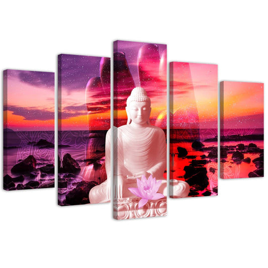 Canvas, Buddha in front of the ocean