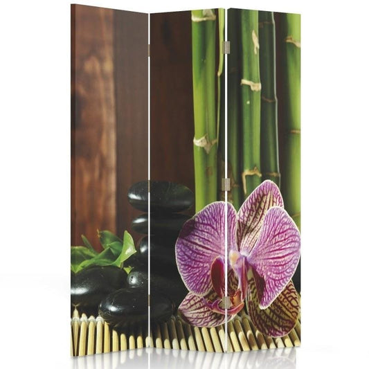 Room divider, Pebbles & orchids