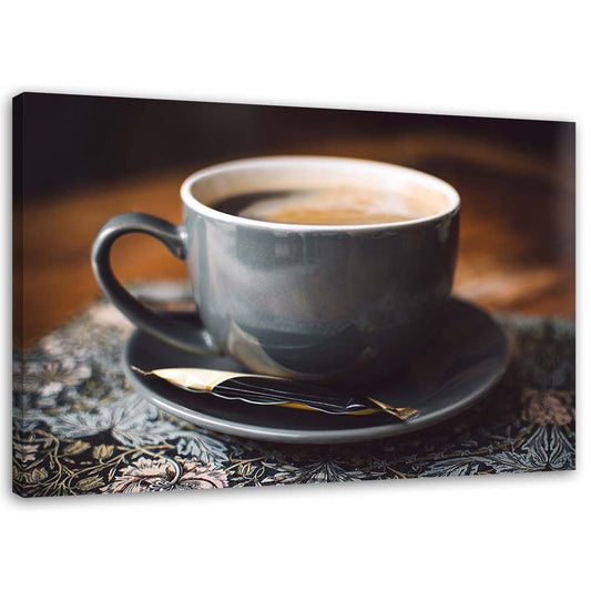 Canvas, Cup with coffee