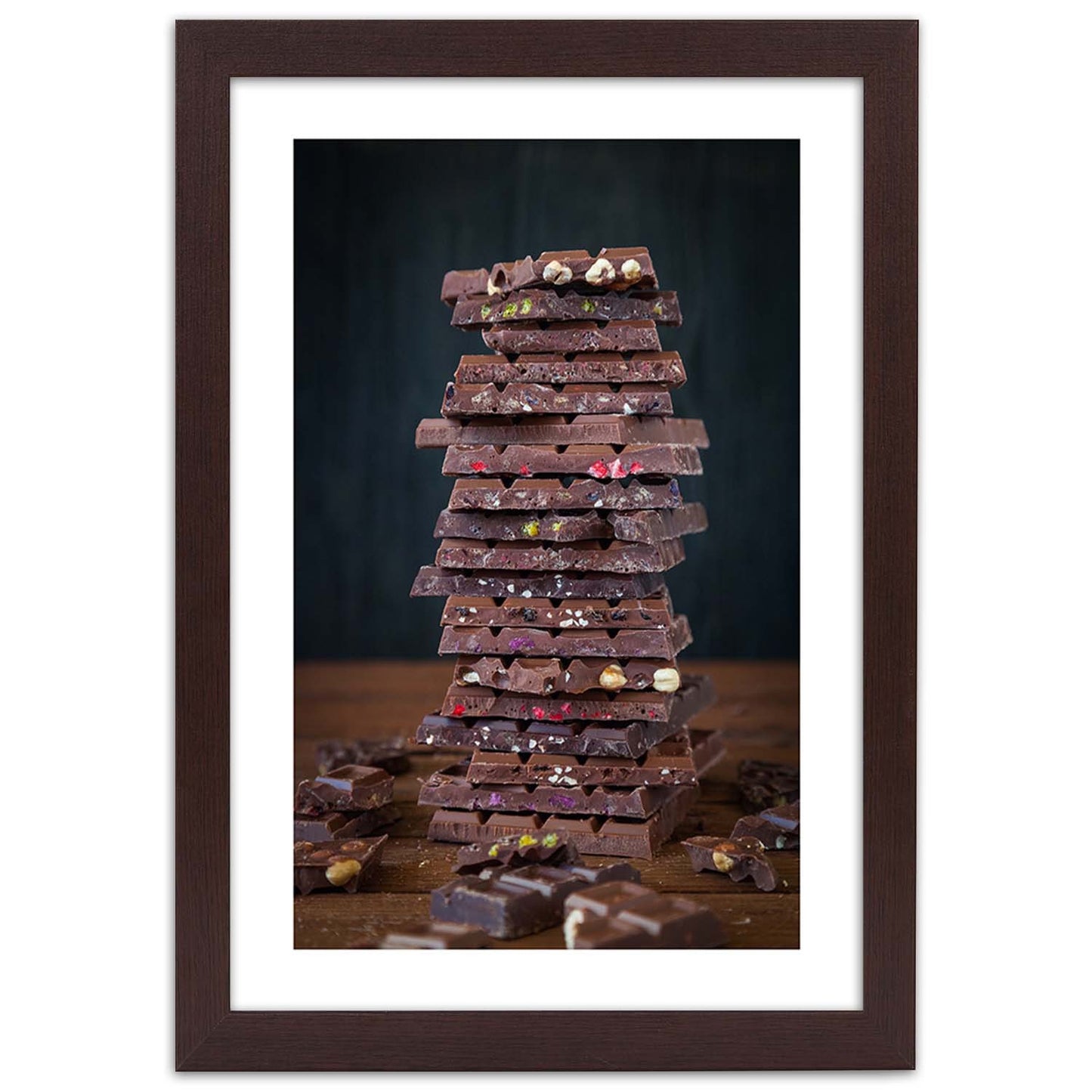 Picture in frame, Tower of dessert chocolate