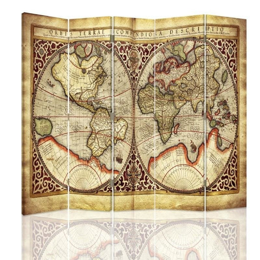 Room divider, Old world map