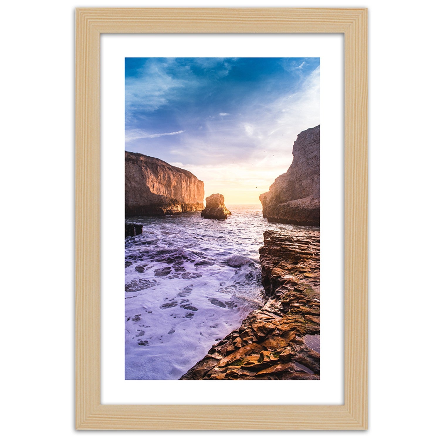 Picture in frame, Ocean and rocks