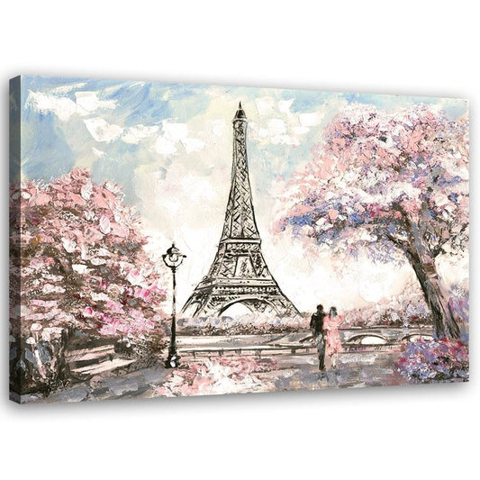 Canvas, The eiffel tower in spring