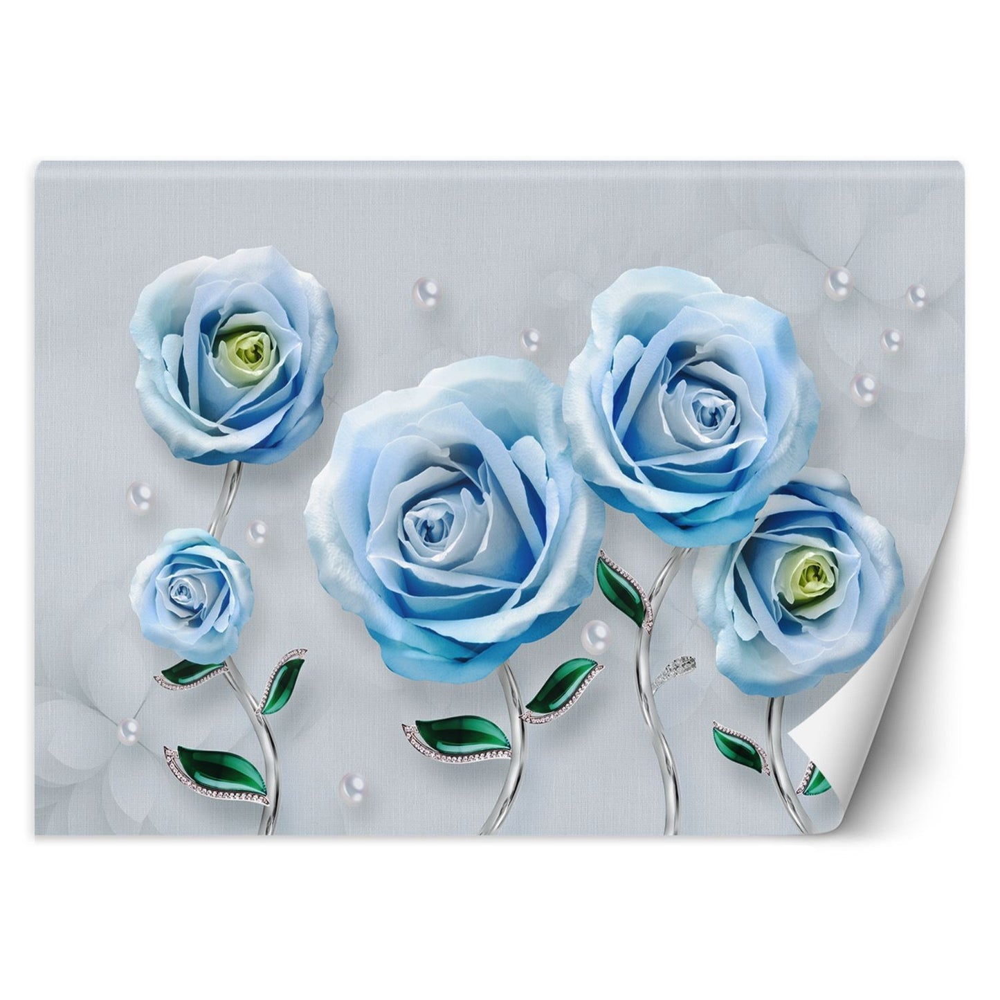 Wallpaper, Blue roses 3d