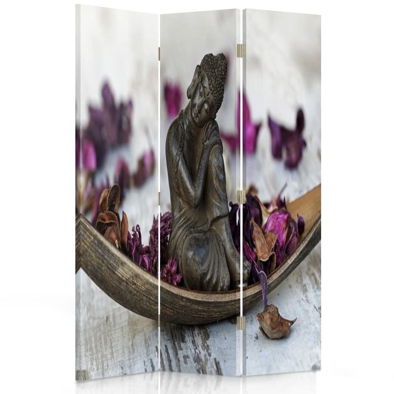 Room divider, Buddha with purple petals