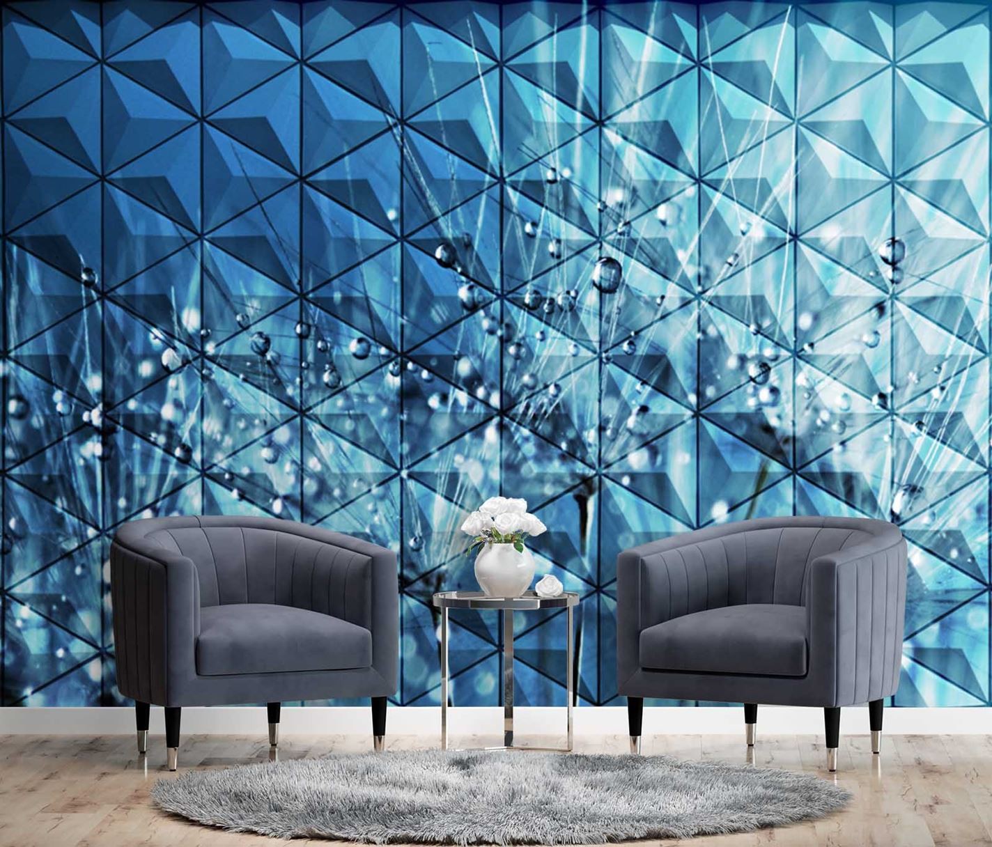 Fototapetai Geometric Blue