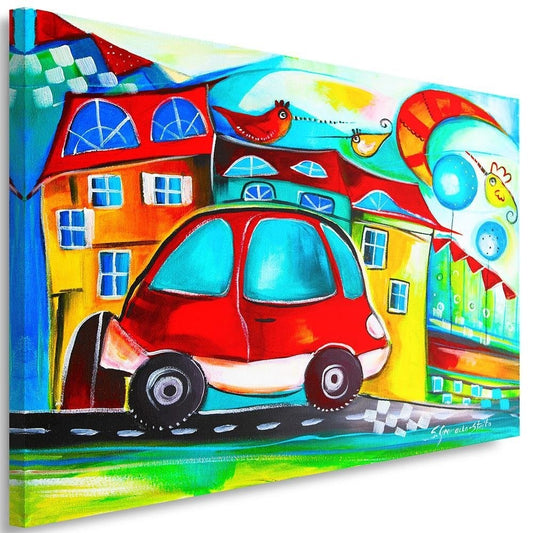 Canvas, Red car