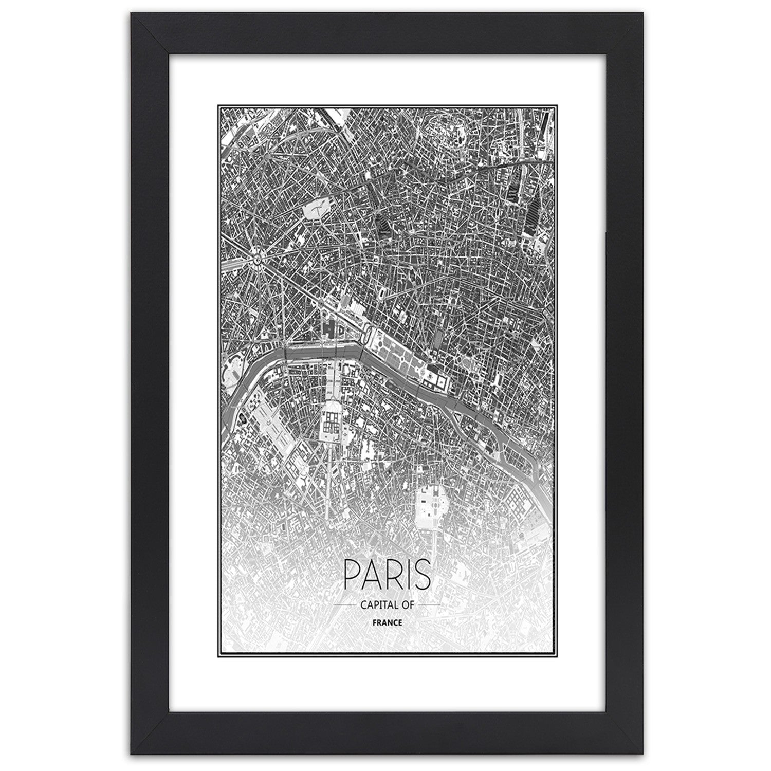 Picture in frame, Plan of paris