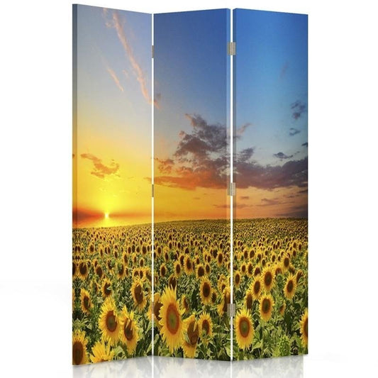 Room divider, Landscape with sunflowers