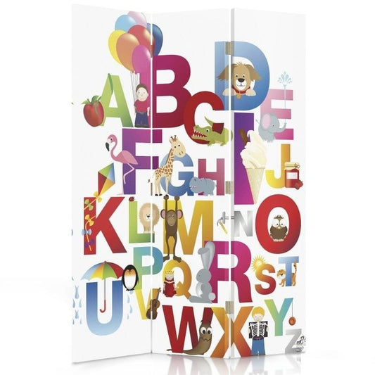 Room divider, Colourful alphabet