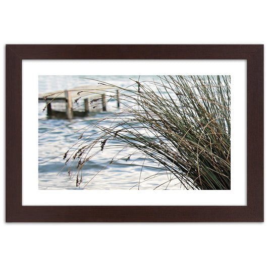 Picture in frame, Jetty on the sea
