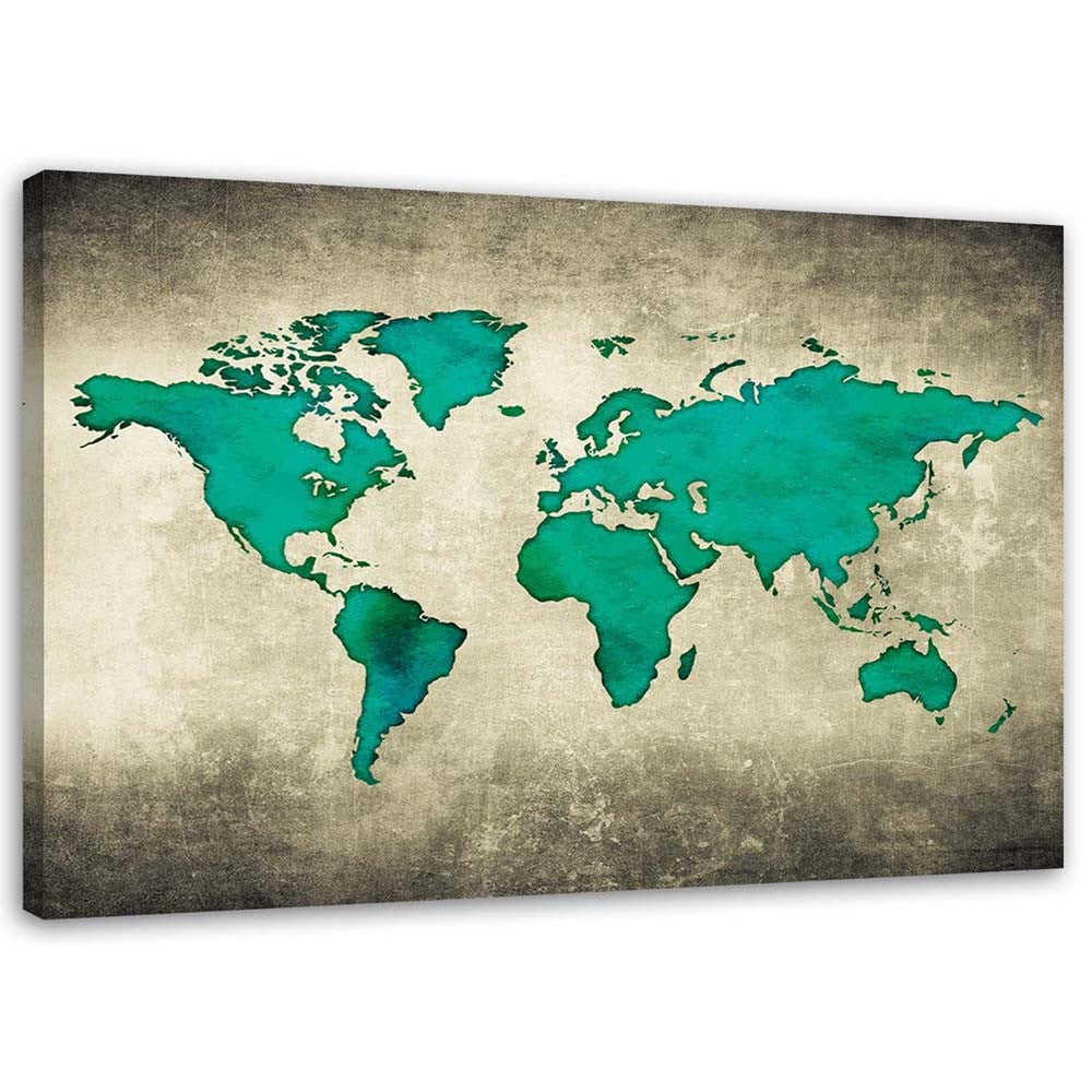 Canvas, Green world map